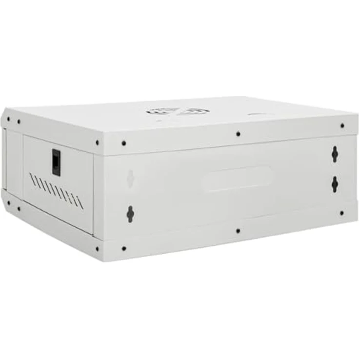vidaXL 4U Wand Netzwerkschrank, Serverschrank Wandmontage, 19" Wandgehäuse Rack Server Schrank, Wandschrank Datenschrank Abschließbar, IP20, vidaXL – Bild 5