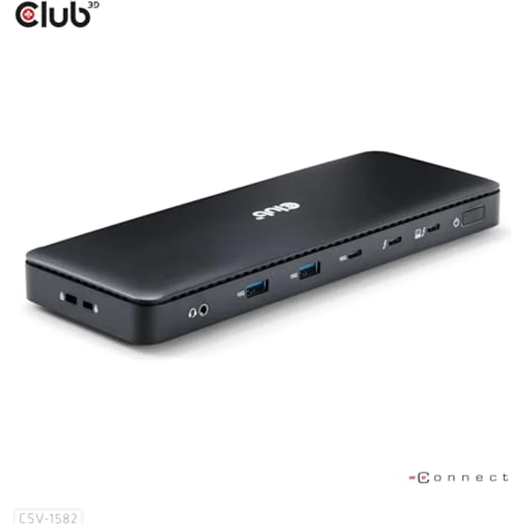 Club 3D 12-in-1 Dockingstation für USB-C / USB4 / Thunderbolt 3 & 4, 2 x HDMI, DP, 2.5GbE, 134 Watt – Bild 9