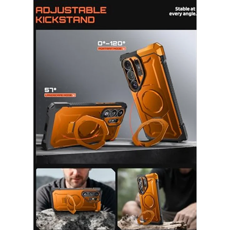 SUPCASE Unicorn Beetle Grip, Samsung Galaxy S26 Ultra Hülle mit Ringhalter, MagSafe-kompatibel, orange, stoßfest und rutschfest, für 6,9 Zoll Smartphone – Bild 4