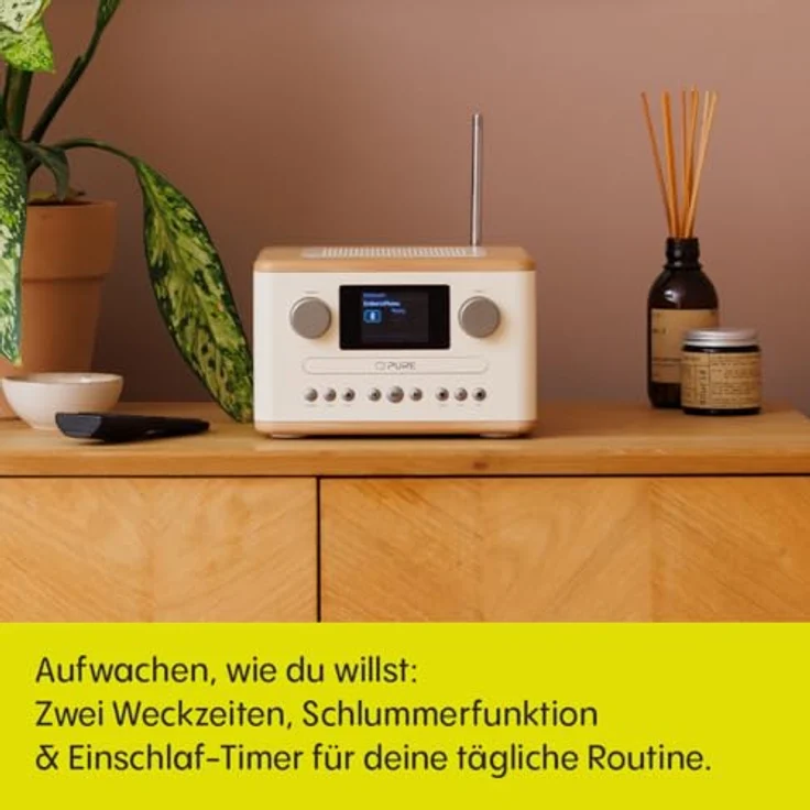 Pure Classic C-D4, DAB+ und FM Radio mit Bluetooth, in Cotton White/Oak – Bild 6