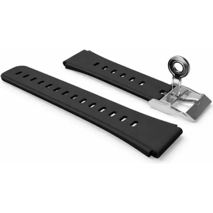 NikuTRAX Uhrenarmband DSA-16, abschließbares Silikonarmband in Schwarz mit Sicherheitsverschluss und 2 Schlüsseln – Bild 1