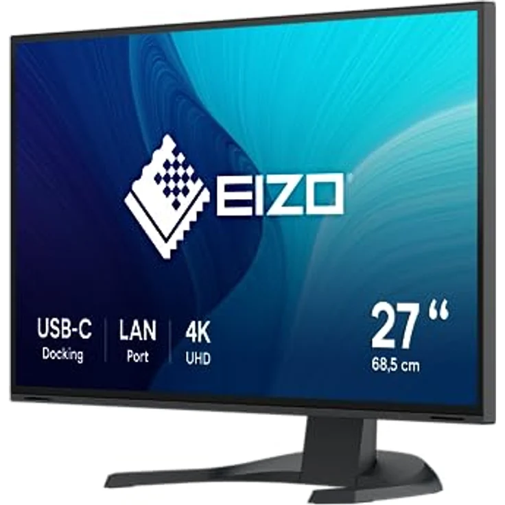 EIZO FlexScan EV2740X-BK 68,5 cm (27 Zoll) Monitor (USB-C (94W PD), DisplayPort, HDMI, USB-Hub, RJ-45 LAN, KVM Switch, 5 ms Reaktionszeit, 3840 x 2160 (4K UHD)) schwarz – Bild 3