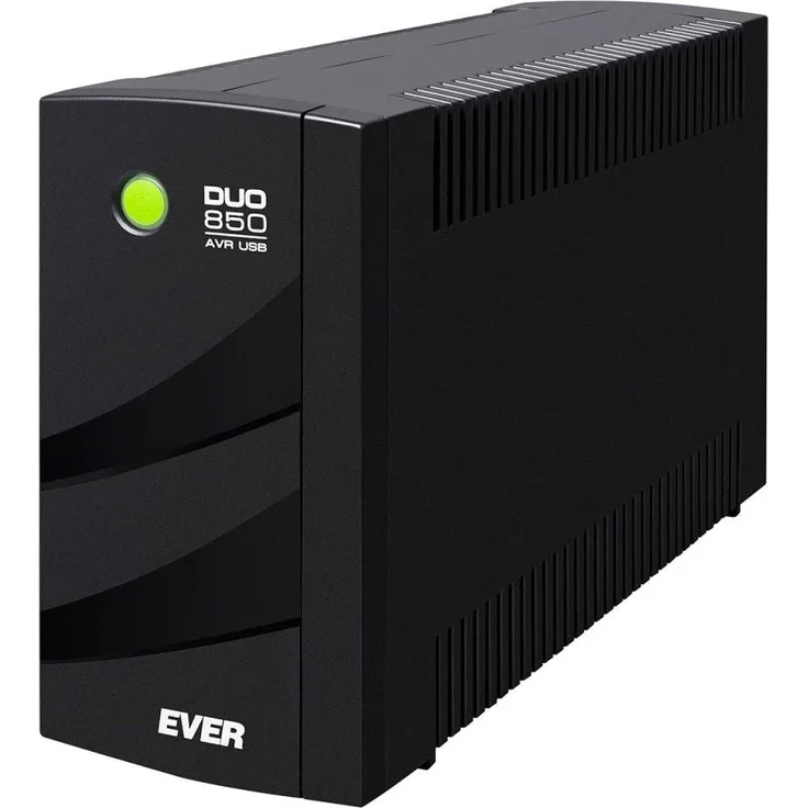 Ever DUO 850 AVR USB, Line-Interaktive USV mit 550 W Leistung, 6 Ausgängen, USB-Anschluss