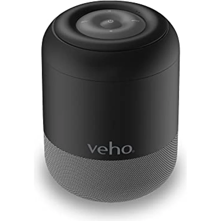 Veho MZ-S - Tragbarer Bluetooth-Lautsprecher mit 5 Watt Leistung, Bluetooth 5.0 und 12 Stunden Akkulaufzeit, schwarz – Bild 1