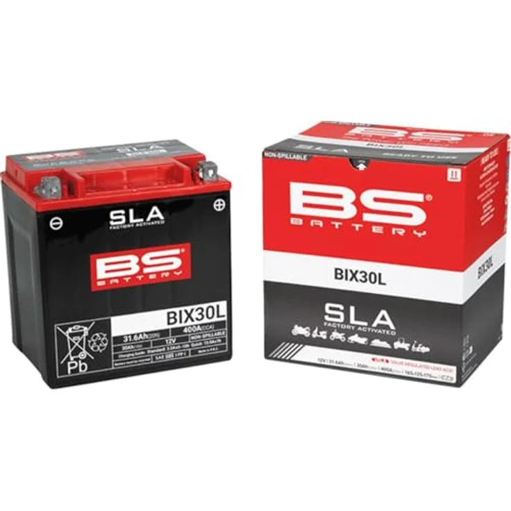 BS Battery BIX30L, Wartungsfreie SLA-Batterie, werkseitig aktiviert, 12V 30Ah, hohe Vibrationsbeständigkeit – Bild 3