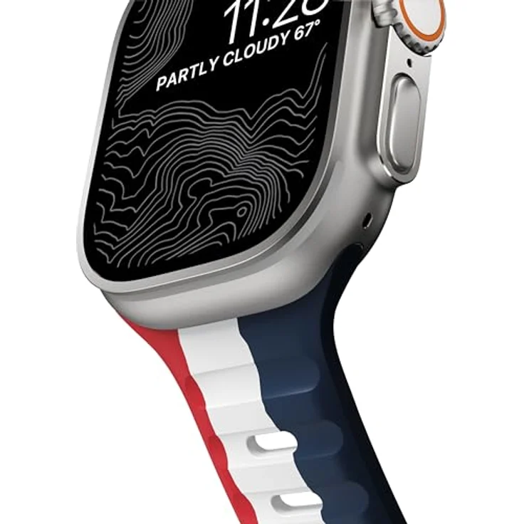 Nomad Smartwatch-Armband Sport Band 42/44/45/49mm Summer Games, atmungsaktives Fluorkautschuk Design in Paris inspiriert – Bild 8