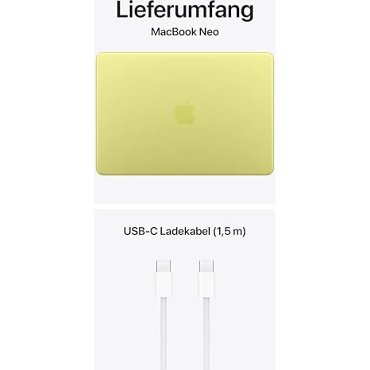 Macbook Neo 13 A18 6-Core CPU  5-Core GPU - 8 GB - 256 GB SSD - Zitrus - 2026 – Bild 6