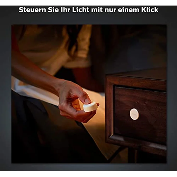 Philips Hue Smart Button, komfortables Dimmen ohne Installation, Zubehör für Philips Hue, kabellose Anbringung, Steuerung mit einem Klick – Bild 2
