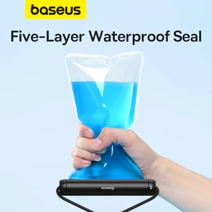 Baseus AquaGlide, IPX8 wasserdichte Handytasche mit Hals- und Handgelenkstreifen für iPhone 15, 14, 13, 12 Pro Max, Samsung Galaxy S24 Ultra und Smartphones bis 18,3 cm (7,2 Zoll) – Bild 5