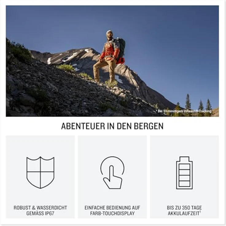 Garmin inReach Mini 3 Plus - SOS Satelliten-Kommunikationsgerät mit 1,9" Farb-Touchdisplay, 14 Tagen Akkulaufzeit, interaktivem 24/7 SOS-Notruf, Sprachnachrichten ohne Mobilfunkempfang (ABO erforderlich), integrierter Sirene – Bild 4