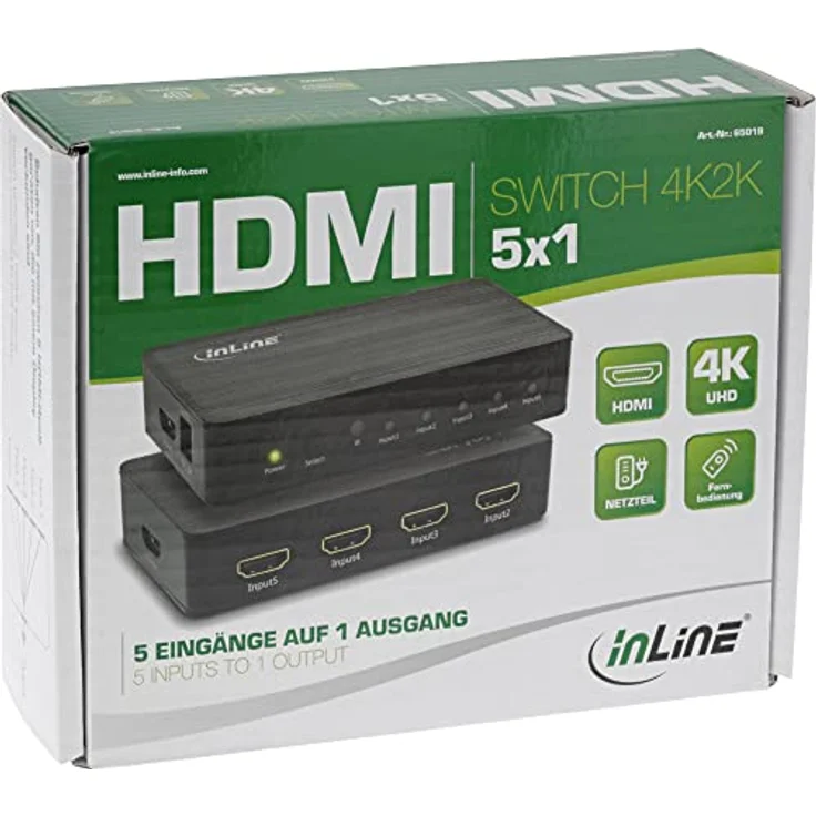 InLine® HDMI Switch, 5-Fach, 4K2K@60Hz, HDCP 2.2 – Bild 4
