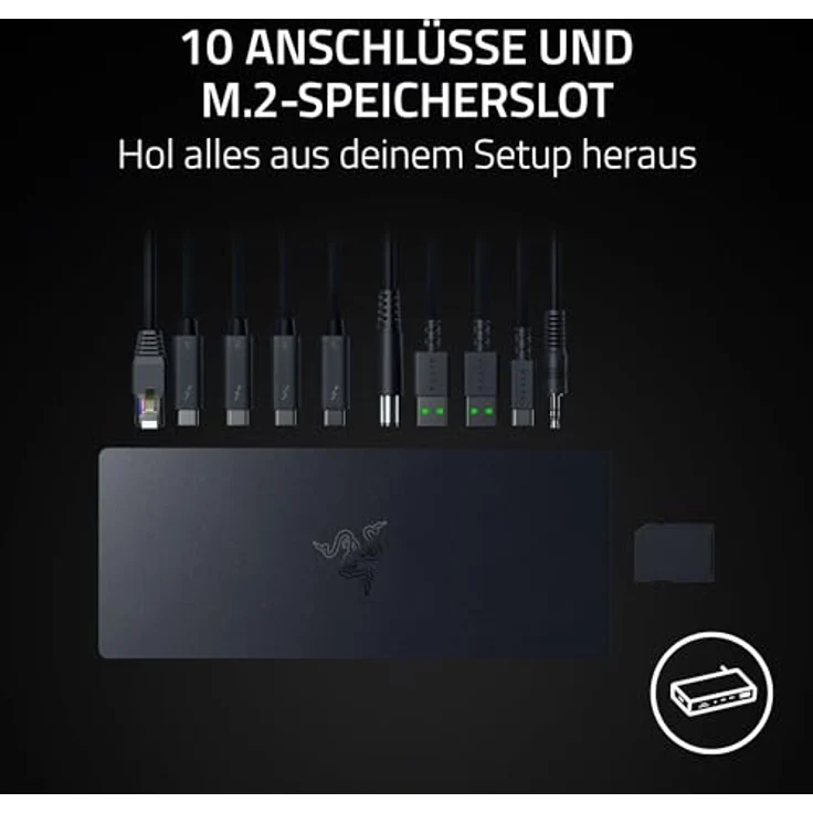 Razer Thunderbolt 5 Dock Chroma, Laptop-Dockingstation mit RGB-Beleuchtung und diversen Anschlussmöglichkeiten - EU – Bild 3