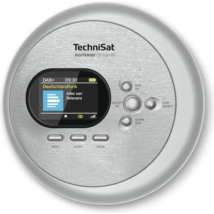 TechniSat DIGITRADIO CD 2GO BT DAB+ Digitalradio UKW Bluetooth Akku, Tragbares CD-Abspielgerät mit DAB+ und Bluetooth, Schwarz – Bild 2