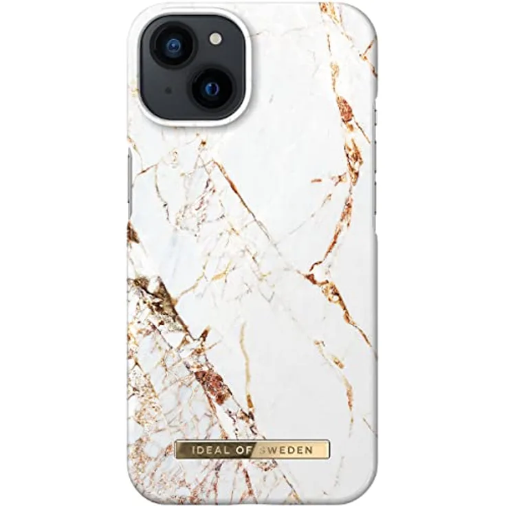 IDEAL OF SWEDEN Fashion Case, Backcover für Apple iPhone 14/13, Carrara Gold mit marmoriertem Design und goldenen Highlights