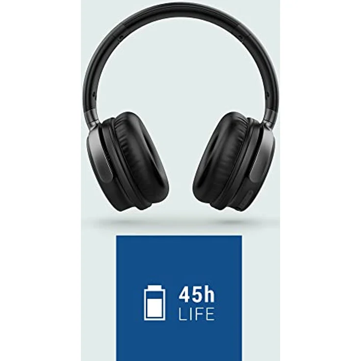 Energy Sistem Power Radio Bluetooth-Kopfhörer (FM-Radio, 45 Stunden Akku, MicroSD-MP3-Player, Deep Bass, Ohrpolster aus Proteinleder und elastischem Viscoschaum), Schwarz – Bild 4