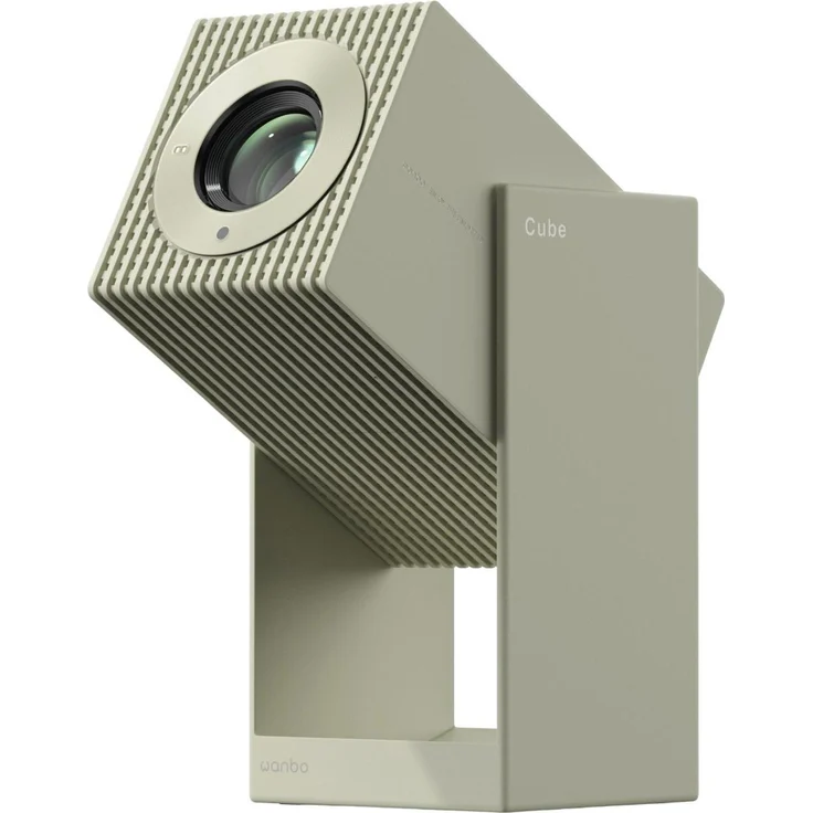 Wanbo Cube 2 Pro, Full HD Projektor mit 500 ANSI Lumen, Android TV 11, automatische Kalibrierung, Gimbal, Grün