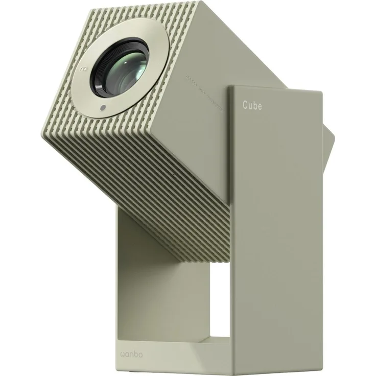 Wanbo Cube 2 Pro, Full HD Projektor mit 500 ANSI Lumen, Android TV 11, automatische Kalibrierung, Gimbal, Grün