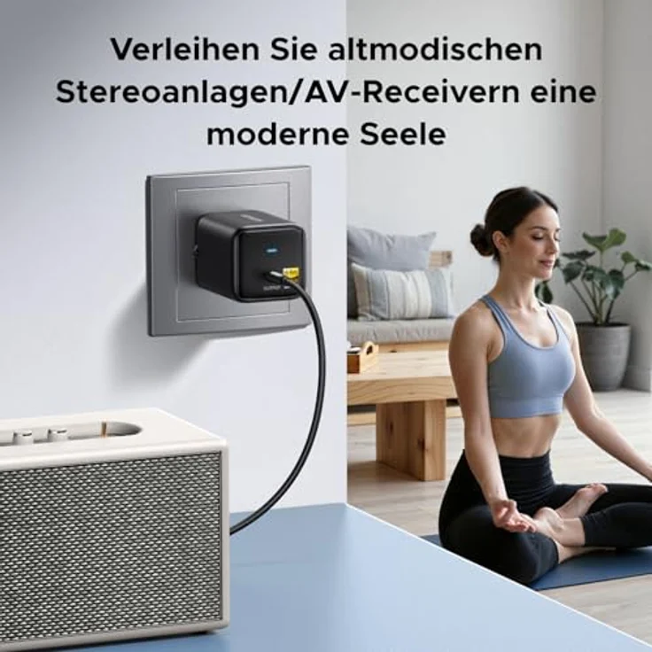 UGREEN Hi-Res Bluetooth 6.0 Adapter, LDAC Plug & Play Bluetooth Empfänger, 3,5 mm AUX Adapter für Stereoanlage mit 10 m Reichweite und geringer Latenz – Bild 2