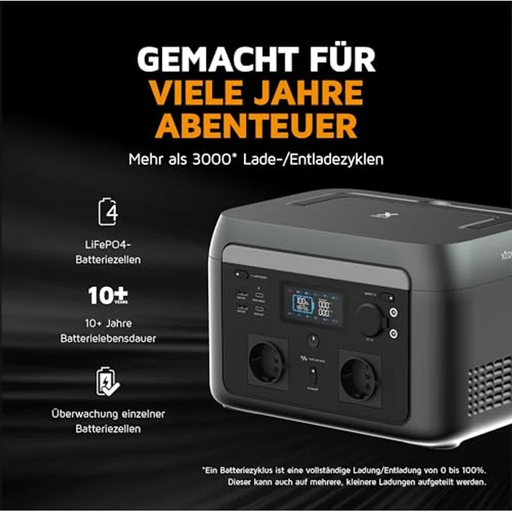 Xtorm Smart Power Station 600W, tragbares Kraftwerk mit 600 Watt, 20000 mAh, 9 Ausgängen, Black – Bild 10