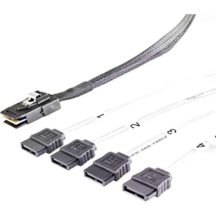 Fantec SRC- MINI SRC-mini SAS - 4x SATA Kabel, 6 Gbits, 0.7 m (2166)