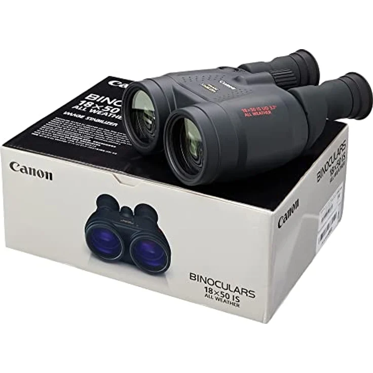 Canon 18x50 IS Allwetter Fernglas (18 fache Vergrößerung, wetterfest, Feldstecher, Präzisionsoptik, IS Bildstabilisator, manuelle Fokussierung, Dioptrinkorrektur, Porroprisma II), schwarz – Bild 4