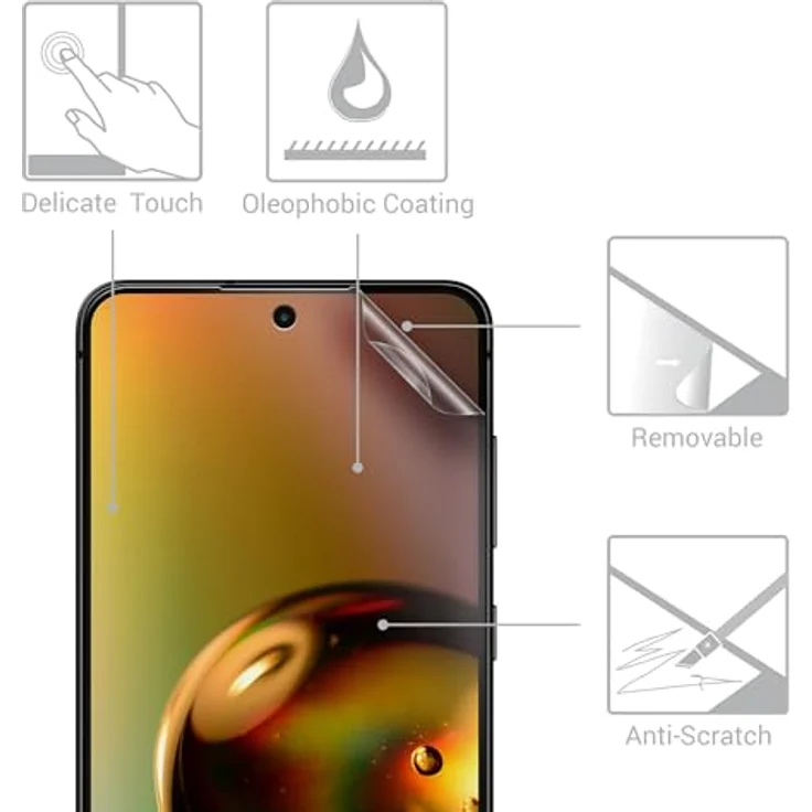 kwmobile 3X Folie matt kompatibel mit Samsung Galaxy A55 5G - Displayschutzfolie Schutzfolie entspiegelt – Bild 2