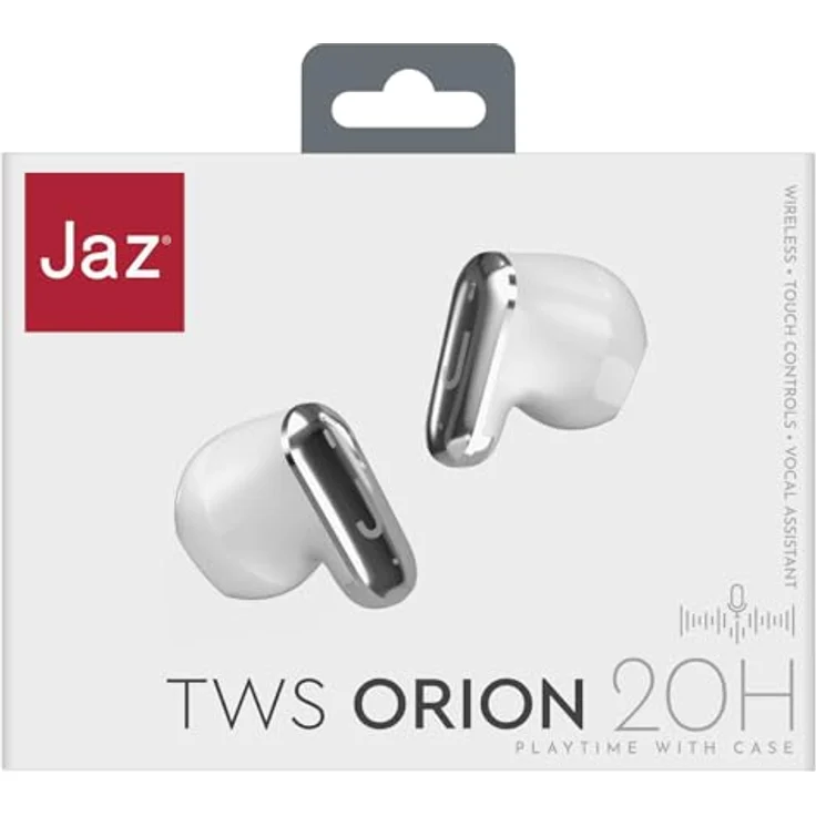 Jaz Orion, Kompakte kabellose Ohrhörer mit True Wireless-Technologie, Bluetooth Reichweite bis 10m, ergonomisches In-ear Design, Touch-Steuerung, Akkulaufzeit bis 20h – Bild 3