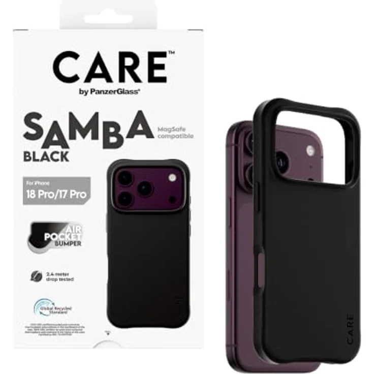 CARE by PanzerGlass Samba Case Black, Schutzhülle mit MagSafe für Apple iPhone 18 Pro | 17 Pro, sturz- und kratzfest, 2.4m sturzgeprüfter Schutz, selbstheilendes TPU-Material – Bild 5
