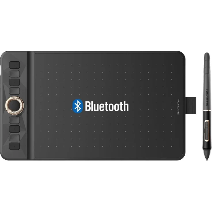 gaomon WH851 Bluetooth Grafiktablett, 8 Tasten, 8 x 5 Zoll, grau, nahtlose drahtlose Konnektivität, 16384 Druckstufen