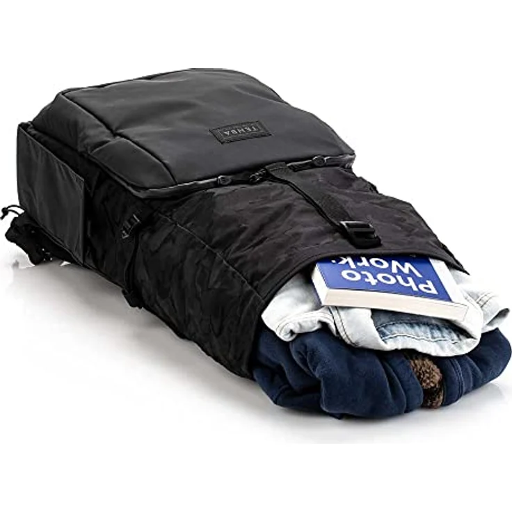 Tenba Fulton v2, Fotorucksack 16L aus Segeltuch in Schwarz/Schwarz Camo für Fotografen und Multimedia-Entwickler – Bild 9