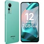 Ulefone Note 14 Android 12 Handy Ohne Vertrag 7GB+16GB/128GB erweiterbar 6,52" HD+ 8MP+5MP Kamera 4500mAh 4G Smartphone Günstig Dual SIM Simlockfreie Handy 3 Karte Slots/Type-C/Face ID/GPS - Grün