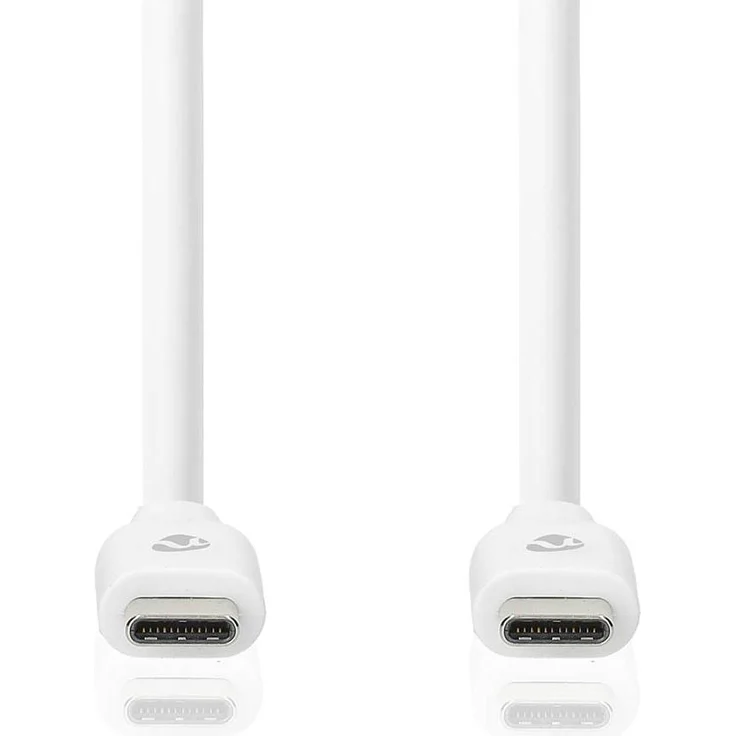 Nedis USB-Kabel - USB 3.2 Gen 2 - 2.00 m - USB-C Stecker - 100 W - 4K@60Hz - 10 Gbps - Vernickelt - Rund - PVC - Schwarz - Box