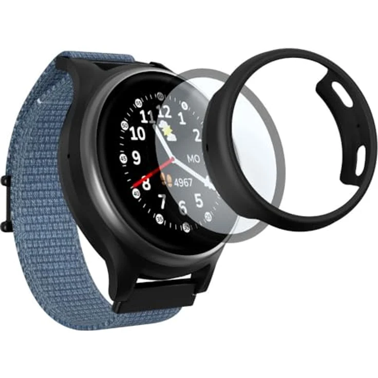 ANIO Protector Case 6, Kinderuhr Schutzhülle mit Displayschutz vor Kratzern und Stößen, einfache Montage, volle Touchscreen-Funktionalität, schwarz – Bild 1