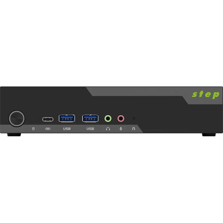 Step PC Micro CUN Pro, Mini-PC mit Intel Core i3-12100, 8 GB RAM, 256 GB NVMe SSD, Windows 11 Pro, Schwarz