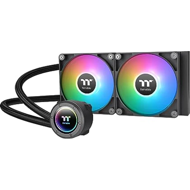Thermaltake WAK TH240 "Snow" ARGB Sync V2, All-in-One Wasserkühler mit Dual-Lüfter und RGB-Beleuchtung, Schwarz – Bild 1