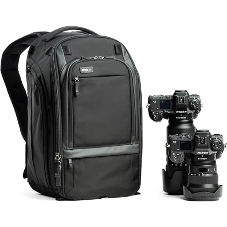 Think Tank Walker Pro 24L, Kamerarucksack mit Stativtrageoption und Laptoptasche, schwarz – Bild 1