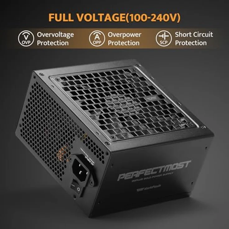 Darkflash Tech Darkflash PMT 80 Plus Gold 850W Computer-Netzteil, ATX 3.1, PCIe 5.1, Schwarz – Bild 7