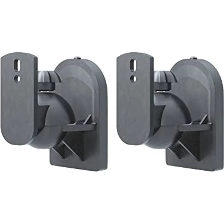 Goobay Basic Lautsprecher Wandhalterung universal, Schwarz - Universal-Lautsprecherhalterung zur Wandmontage (schwenk- und neigbar) für Lautsprecher bis max. 3,5kg, schwarz (49393) – Bild 9