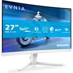 PHILIPS Evnia 27M2C5201L - 27 Zoll Full HD Curved Gaming Monitor, 180 Hz, 1 ms, FreeSync Premium, HDR10, Ambiglow, Weiss