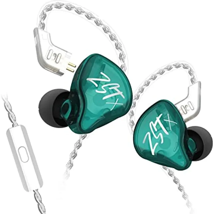 KZ ZST X Earbuds with Microphone Cyan
