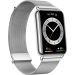 Huawei Watch Fit 2 Elegant Edition Smartwatch GPS, Unisex, 44,2mm, Edelstahlarmband, Silver Frost