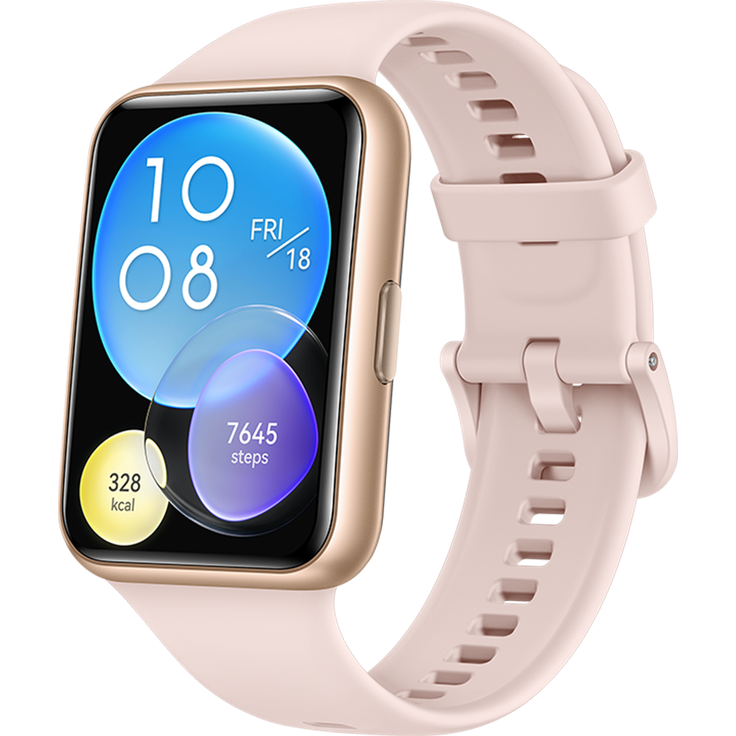 Huawei Watch Fit 2 Active Edition Smartwatch GPS, Unisex, 44,2mm, Silikonarmband, Sakura Pink – Bild 3