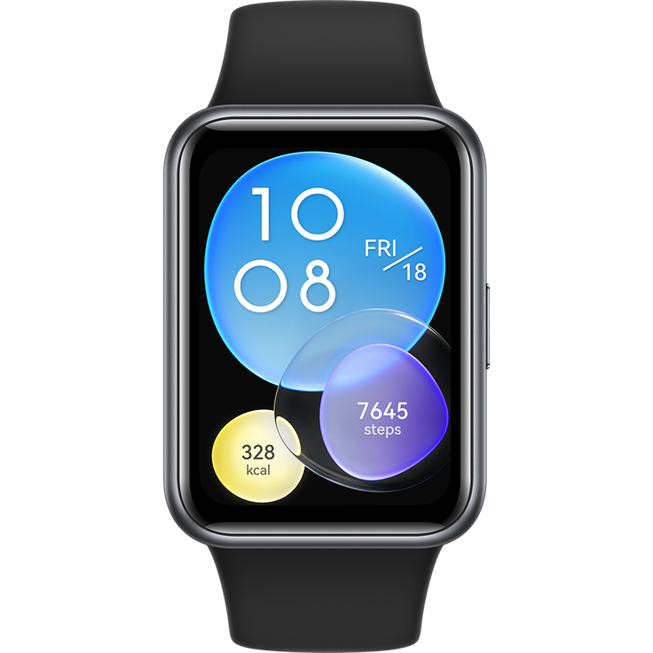 Huawei Watch Fit 2 Active Edition Smartwatch GPS, Unisex, 44,2mm, Silikonarmband, Midnight Black – Bild 2