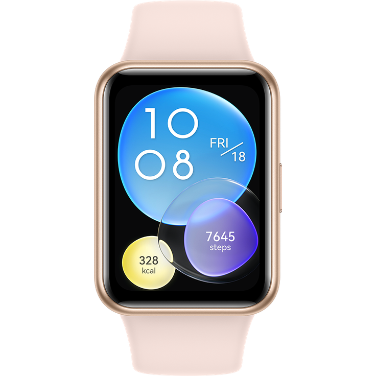 Huawei Watch Fit 2 Active Edition Smartwatch GPS, Unisex, 44,2mm, Silikonarmband, Sakura Pink – Bild 2