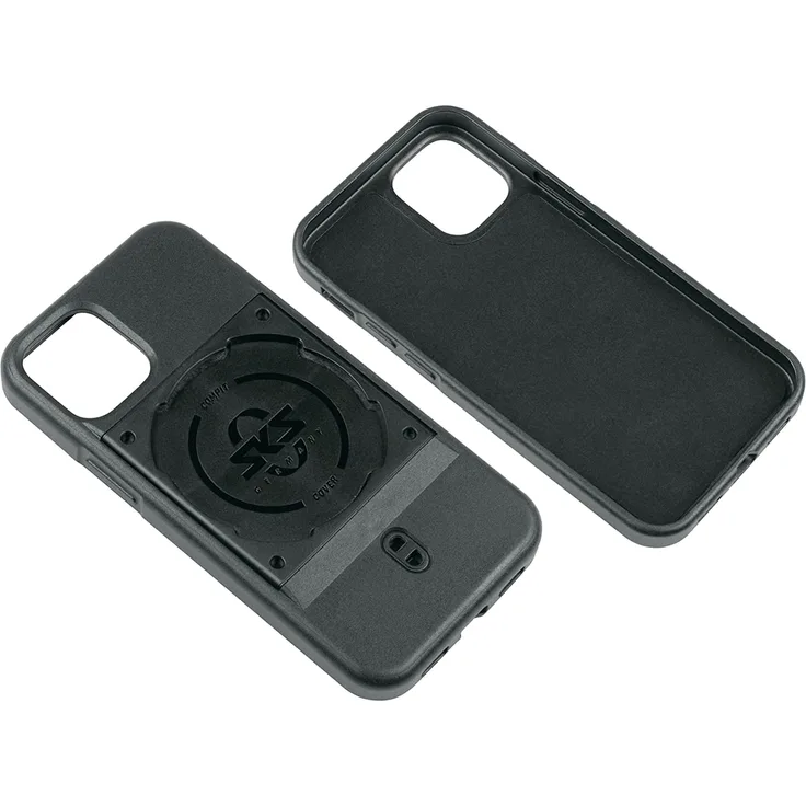 SKS Germany Compit Cover, geeignet für Apple iPhone 13 mini, Handyhülle mit Befestigungsvorrichtung, kompatibel mit COMPIT-System, aus verschleißfestem 2-Komponenten Kunststoff, angenehme Haptik, schwarz (11644)