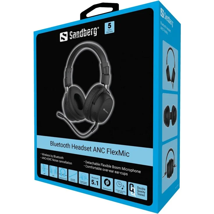 Sandberg Bluetooth Headset ANC FlexMic, schwarz (126-36) – Bild 6