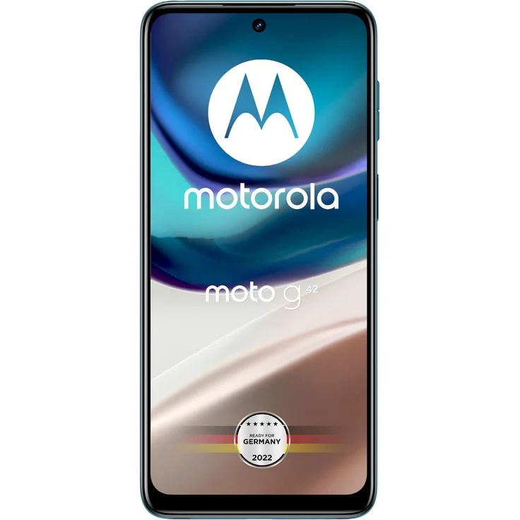 Motorola Moto G42 Smartphone 16,25cm (6,4 Zoll) AMOLED-Display, 64GB interner Speicher, 4GB RAM, Dual-SIM, Nano-SIM, Android 12, Atlantic Green – Bild 2