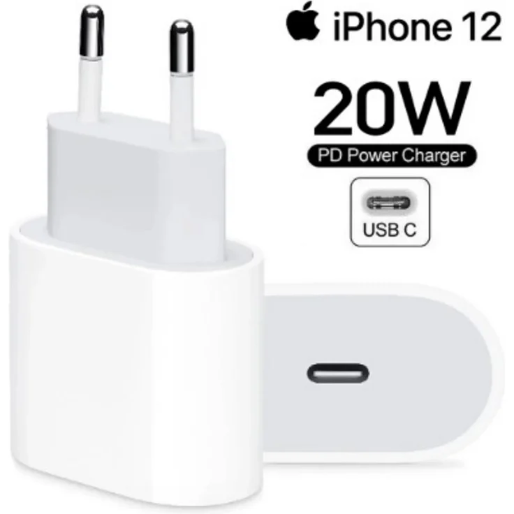 Apple Original Ladegerät, geeignet für Apple iPhone 11/12/13, 20 W USB-C Power Adapter (Netzteil) + 1 m USB-C Lightning Ladekabel, weiß (MHJE3ZM/A + MM0A3ZM/A) – Bild 3