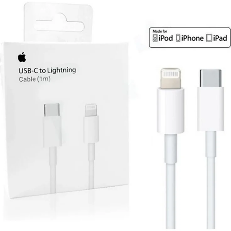 Apple Original Ladegerät, geeignet für Apple iPhone 11/12/13, 20 W USB-C Power Adapter (Netzteil) + 1 m USB-C Lightning Ladekabel, weiß (MHJE3ZM/A + MM0A3ZM/A) – Bild 4