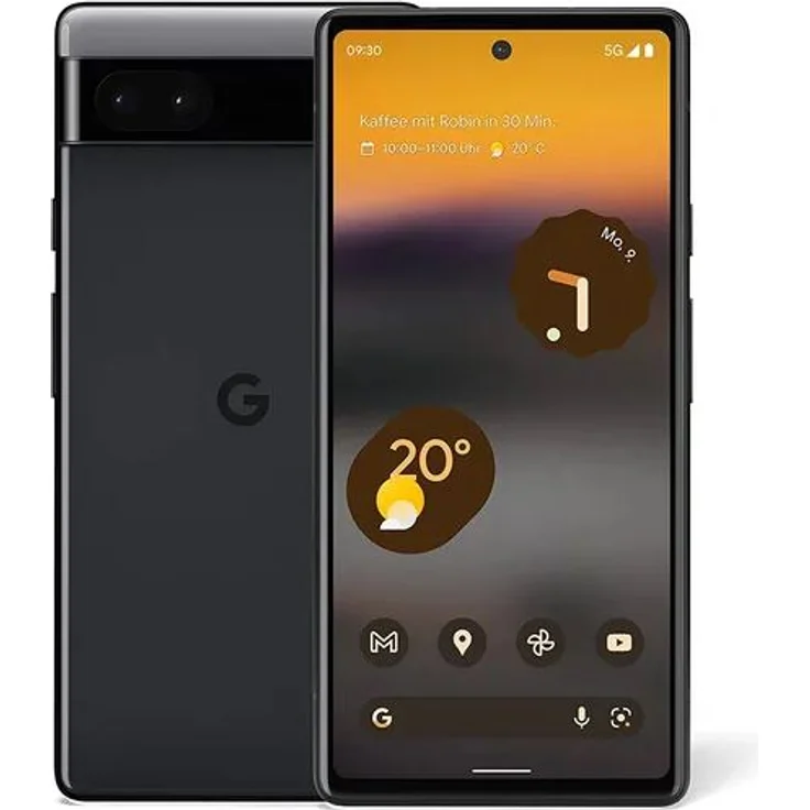 Google Pixel 6a 5G Smartphone 15,49cm (6,1 Zoll) OLED-Display, 128GB interner Speicher, 6GB RAM, Dual-SIM, Android 12, Charcoal – Bild 1